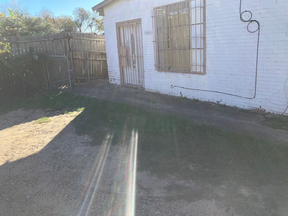 Same spot outside the house cleared after haul-away