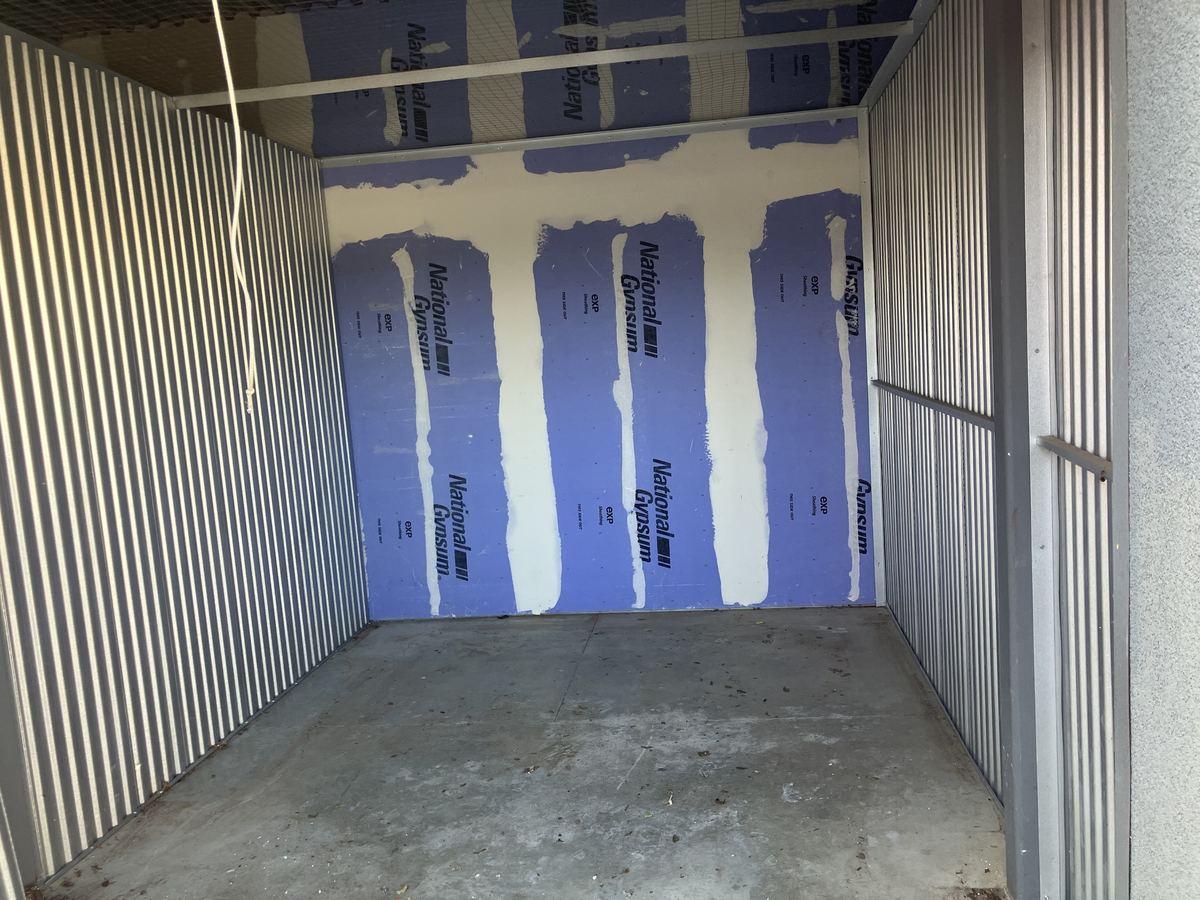 Empty storage unit after cleanout